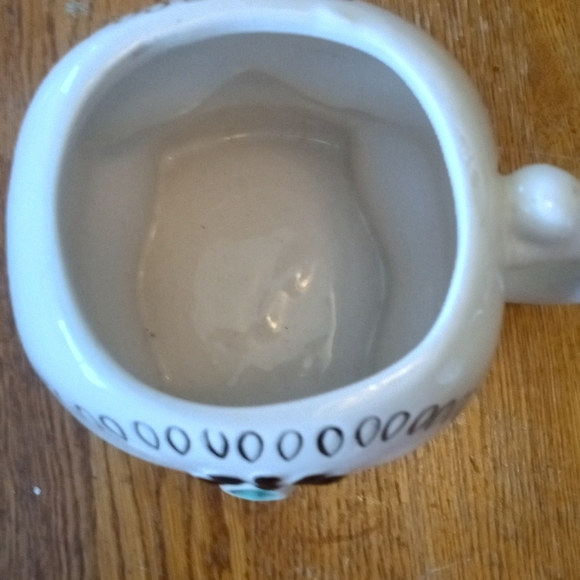 Skull Design Ceramic Mug with Black and White Accents - Picture 3 of 4